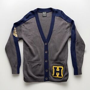 Harry Potter Hufflepuff Cardigan Sweater Womens Small Varsity Letterman BoxLunch
